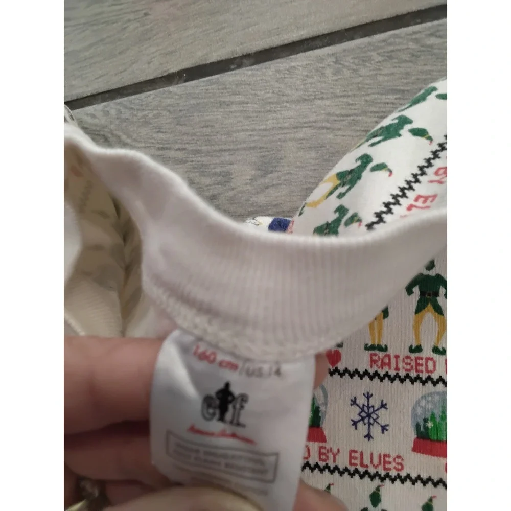 Hanna Andersson‎ Kids 14 Elf Penguin Narwhal Print Long John Pajama Set Organic